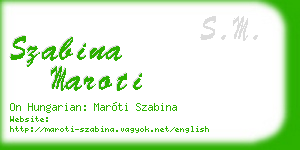 szabina maroti business card