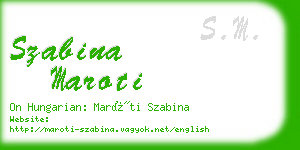 szabina maroti business card